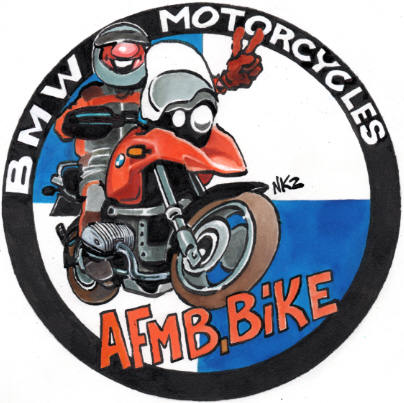 etiqueta del logotipo de la afmb afmb.bike moto bmw