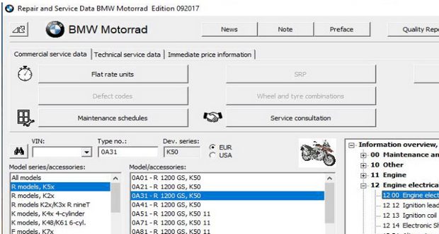 afmb afmb.bike BMW Motorrad SRD dati di assistenza e riparazione manuali di riparazione